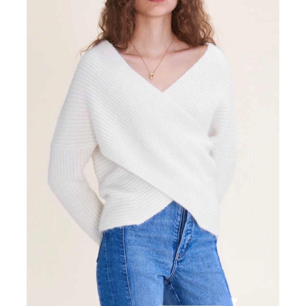 Maje Knitted Front Wrap Sweater (size S)